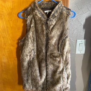 Faux fur vest